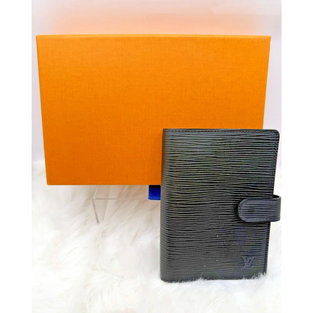 Louis Vuitton Black Epi Leather Agenda PM W/Box